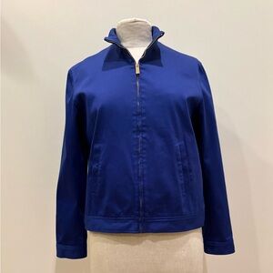 Ralph Lauren Classic Women’s Royal Blue Bomber Jacket /Gold Zipper and Snaps / L